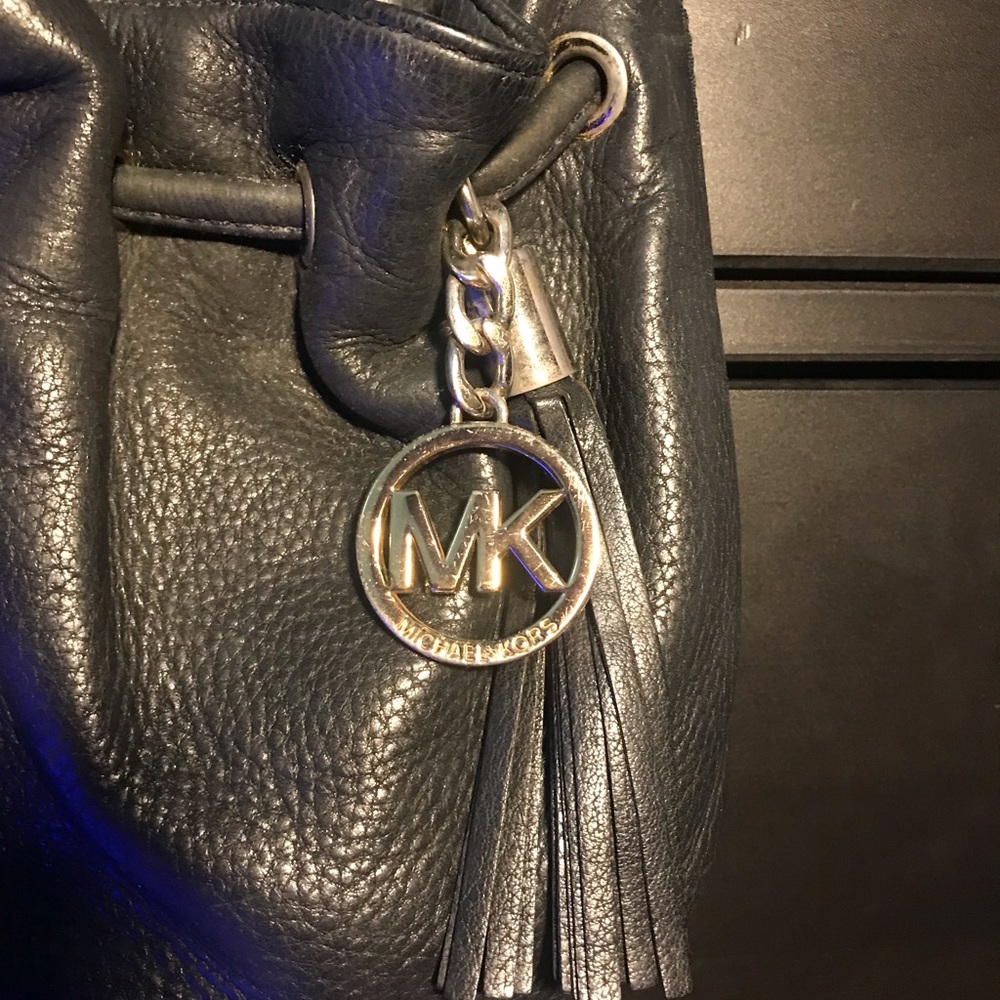 Michael Kors Black Leather Crossbody Bag